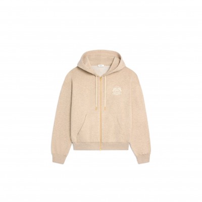 CELINE ZIPPED BLASON HOODIE IN CASHMERE COTTON RY0FL450I.FYX9